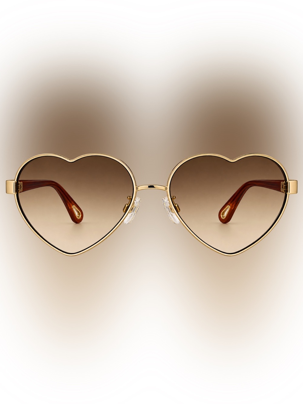 Chole foldable Blush Pink Heart sun glasses with Case